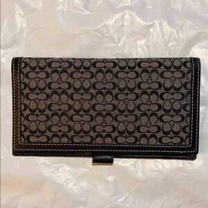 Coach Black and Gray Signature Wallet